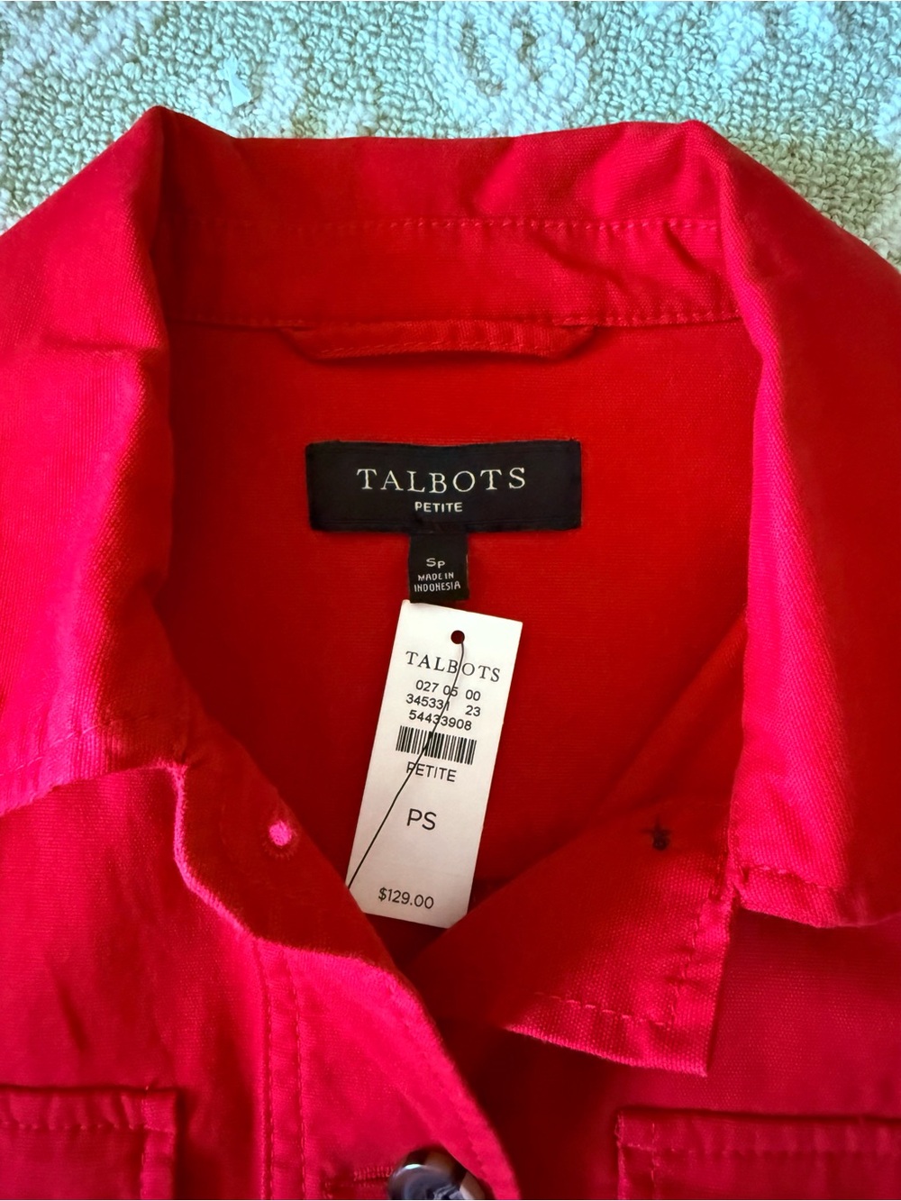 NWT Talbots 6P Petite Red Barn Coat - Picture 6 of 9